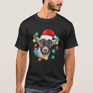 Baby Goat Pajama Santa Farm Animal Farmer Goat Chr T-Shirt