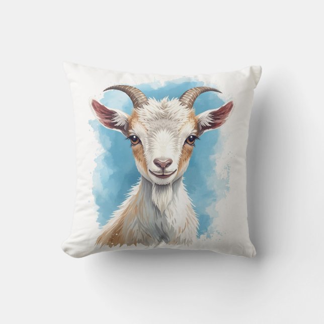 Baby Goat Smiling Cushion (Front)