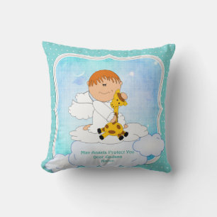 Baby Godson Gift Communion Baptism Cute Angel Cushion