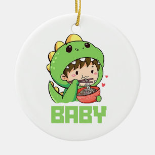 baby godzilla ceramic ornament