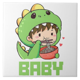 baby godzilla ceramic tile