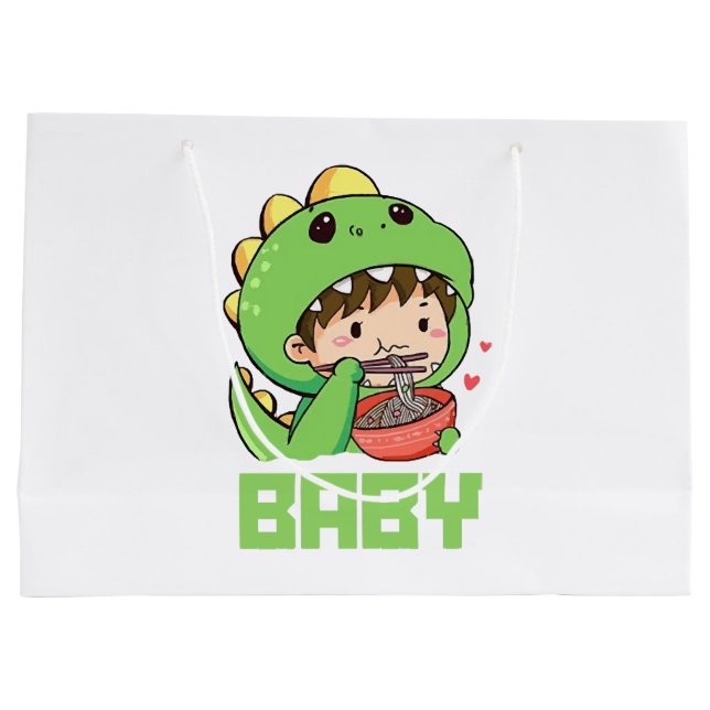 baby godzilla large gift bag (Back)