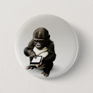 Baby gorilla Button