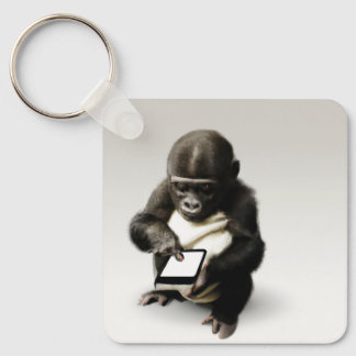 Baby gorilla Keyholder / Chibi Gorilla Key Holder  Key Ring