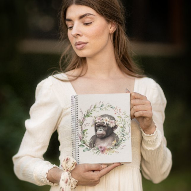 Baby Gorilla with Flower Wreath Notebook (Creator Uploaded)