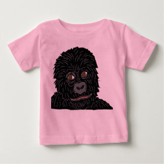 baby gorilla with gorilla paw on back baby T-Shirt