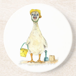 Baby Gosling on the Beach Coaster