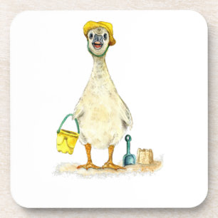 Baby Gosling on the Beach Coaster