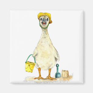 Baby Gosling on the Beach Magnet