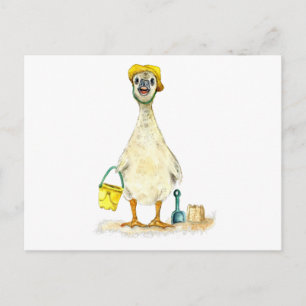 Baby Gosling on the Beach Postcard
