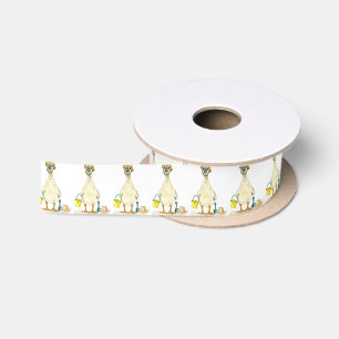 Baby Gosling on the Beach Satin Ribbon