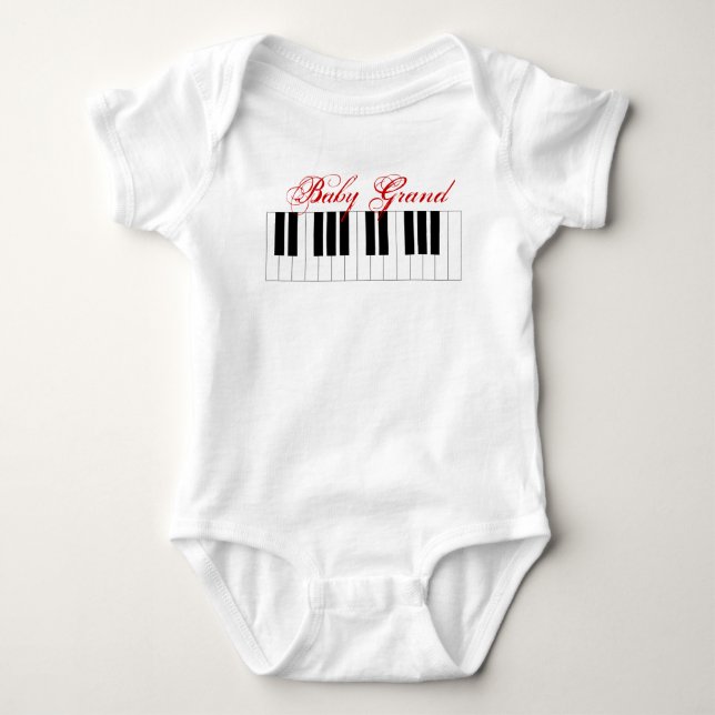 Baby Grand Piano - Baby Bodysuit (Front)