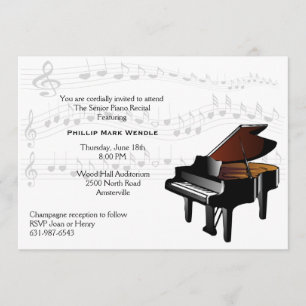 Baby Grand Piano Invitation