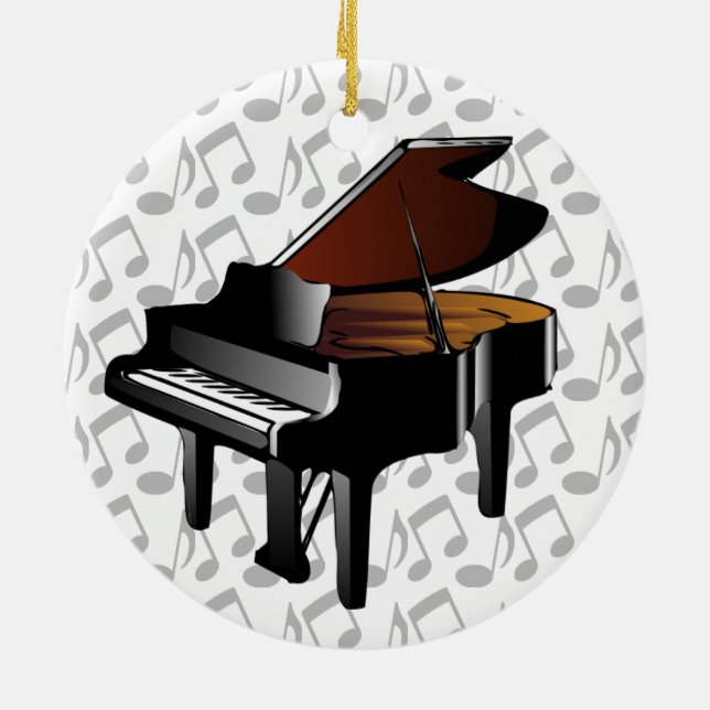 Baby Grand Piano Ornament (Back)