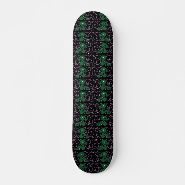 Baby green dragon pattern skateboard (Front)