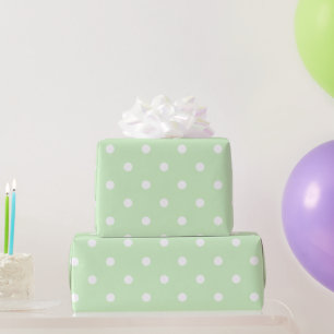 Baby Green Polka Dots Wrapping Paper