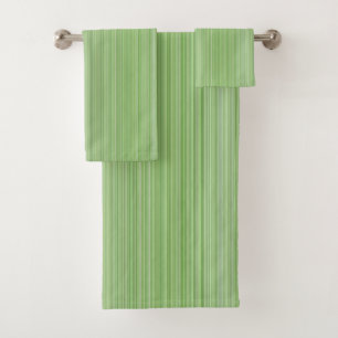 Baby Green Stripes Bath Towel Set