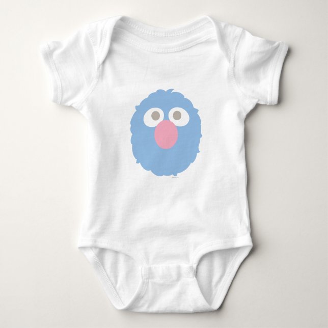 Baby Grover Face Baby Bodysuit (Front)