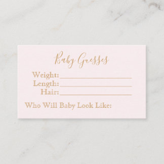 Baby Guesses Advice Card