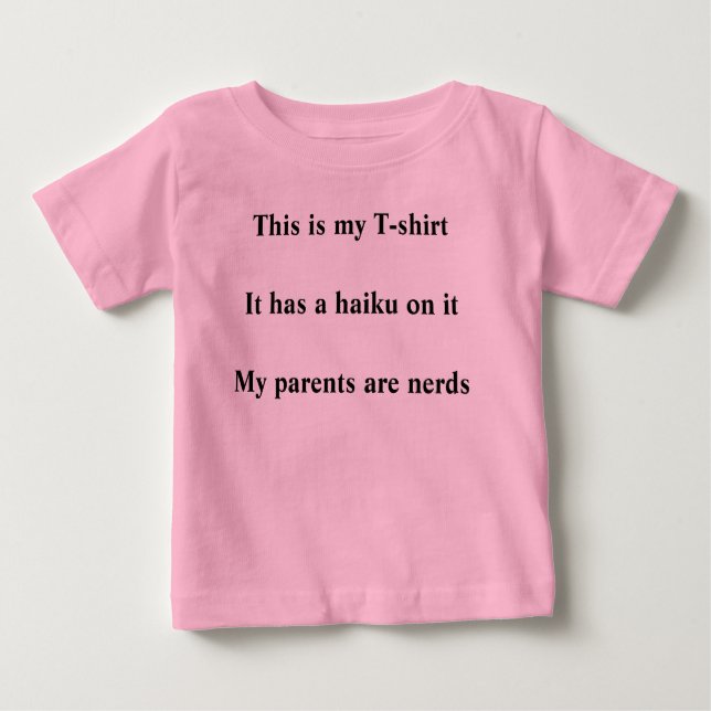 Baby haiku t-shirt (Front)