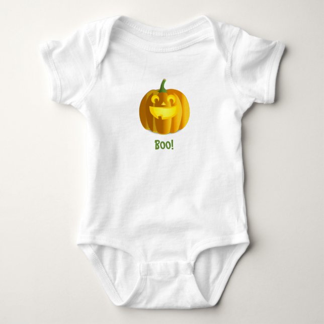 Baby Halloween Pumpkin Bodysuit (Front)