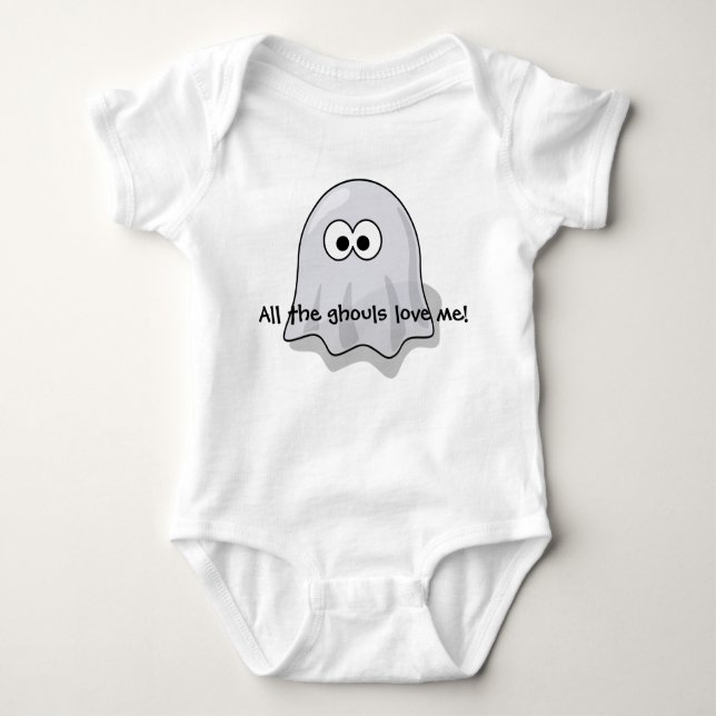 Baby halloween shirt- All the ghouls love me! Baby Bodysuit (Front)