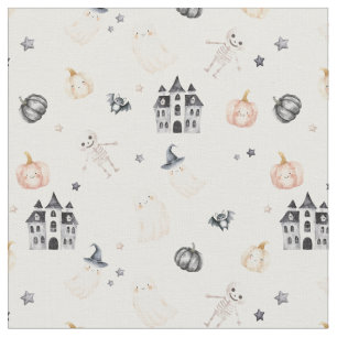 Baby Halloween skeleton ghost pumpkin castle - my  Fabric