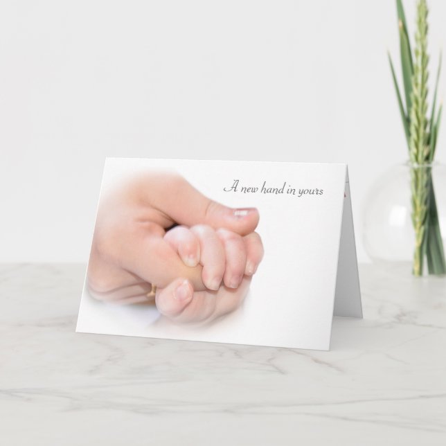 Baby Hand Congratulations Card (Front)