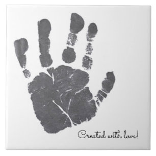 Baby Handprint Nursery Decorative  Ceramic Tile