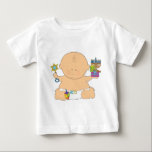 Baby Hanukkah Baby T-Shirt<br><div class="desc">A baby dressed in a diaper and holding presents for Hanukkah.  Customise this item with a name,  comment or whatever you like to make it truly unique!</div>