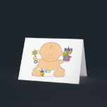 Baby Hanukkah Holiday Card<br><div class="desc">A baby dressed in a diaper and holding presents for Hanukkah.  Customise this item with a name,  comment or whatever you like to make it truly unique!</div>