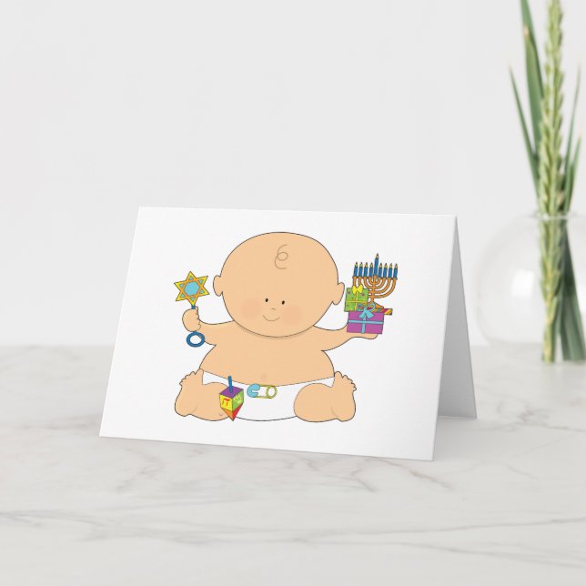 Baby Hanukkah Holiday Card (Front)