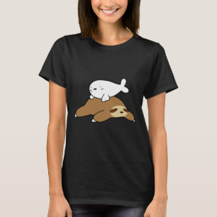 Baby Harp Seal And Sloth 8 T-Shirt