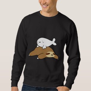 Baby Harp Seal And Sloth Sweatshirt