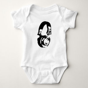 Baby Headphones one peice DJ House Music edm Baby Bodysuit