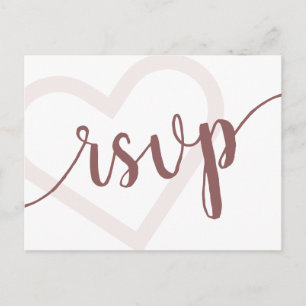 Baby Heart   Desert Rose Taupe Flourish Script Postcard
