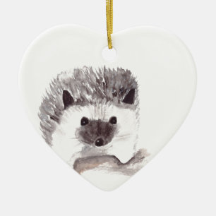 baby hedgehog ceramic tree decoration