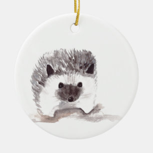 baby hedgehog ceramic tree decoration
