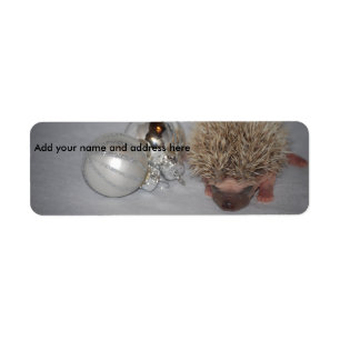 Baby Hedgehog Christmas Ornament Address Labels