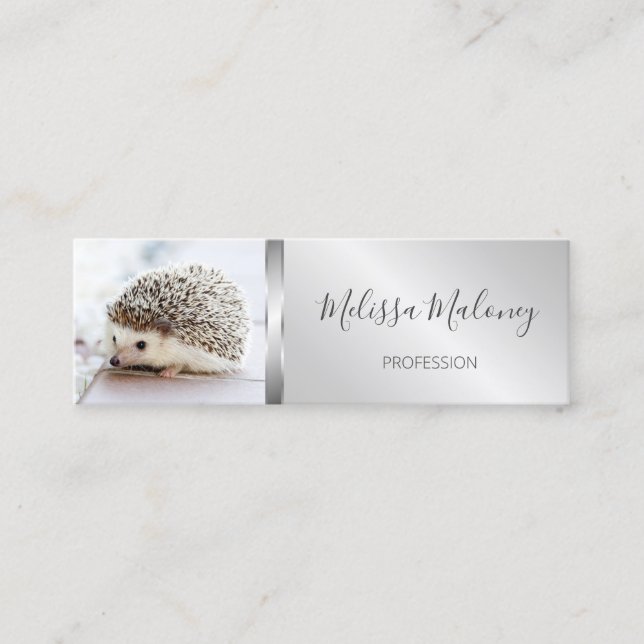 Baby Hedgehog Mini Business Card (Front)