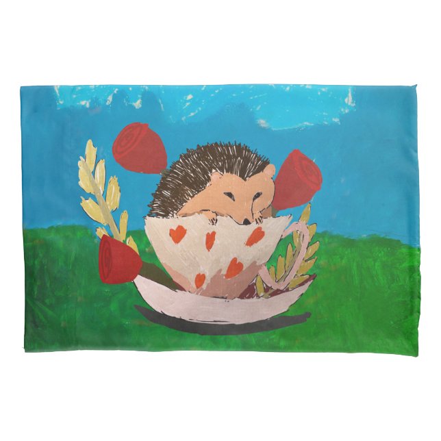 Baby Hedgehog Pillowcase (Front)