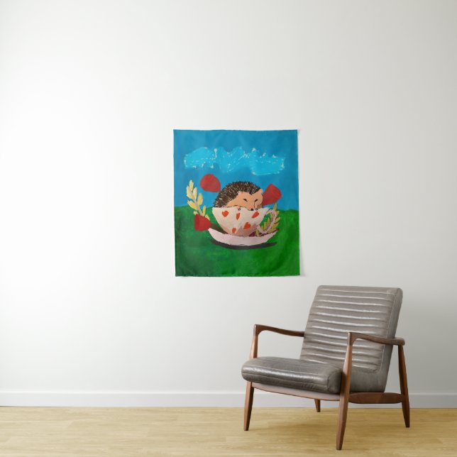 Baby Hedgehog Tapestry (In Situ)