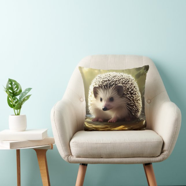 Baby Hedgehog Wildlife Portrait  Cushion (Chair)