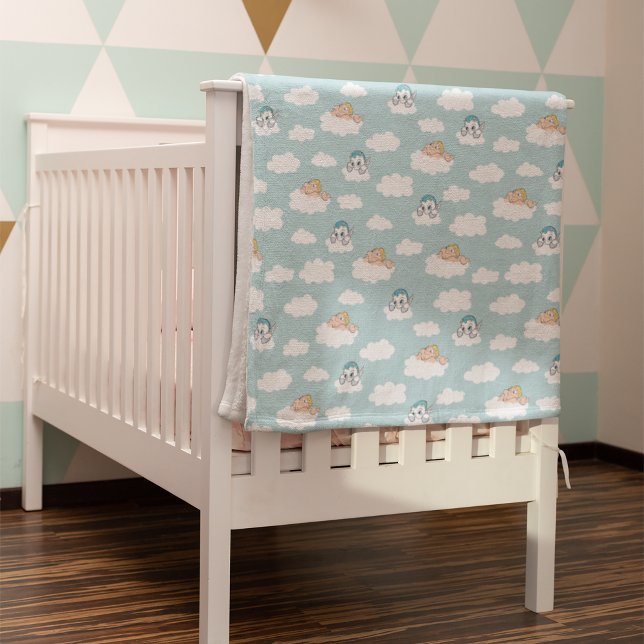 Baby Hercules and Pegasus Cloud Pattern Fleece Bla Blanket (Blanket over crib)