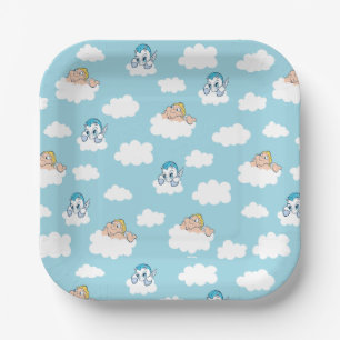 Baby Hercules and Pegasus Cloud Pattern Paper Plat Plate