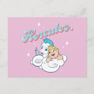 Baby Hercules and Pegasus on a Cloud Postcard
