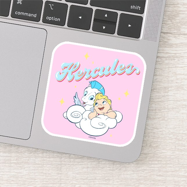 Baby Hercules and Pegasus on a Cloud Sticker (Detail)