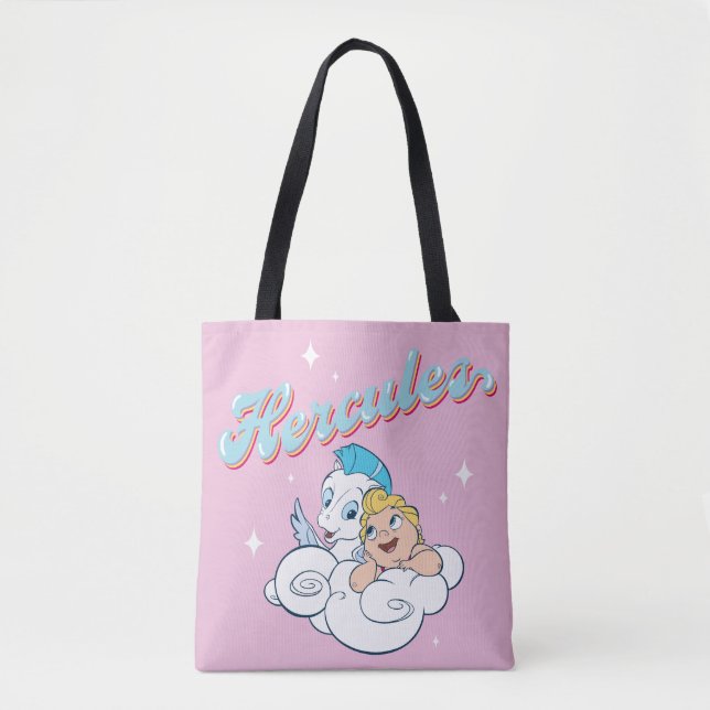 Baby Hercules and Pegasus on a Cloud Tote Bag (Front)