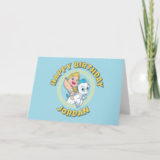 Baby Hercules Riding Pegasus Card