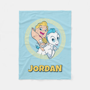 Baby Hercules Riding Pegasus Fleece Blanket